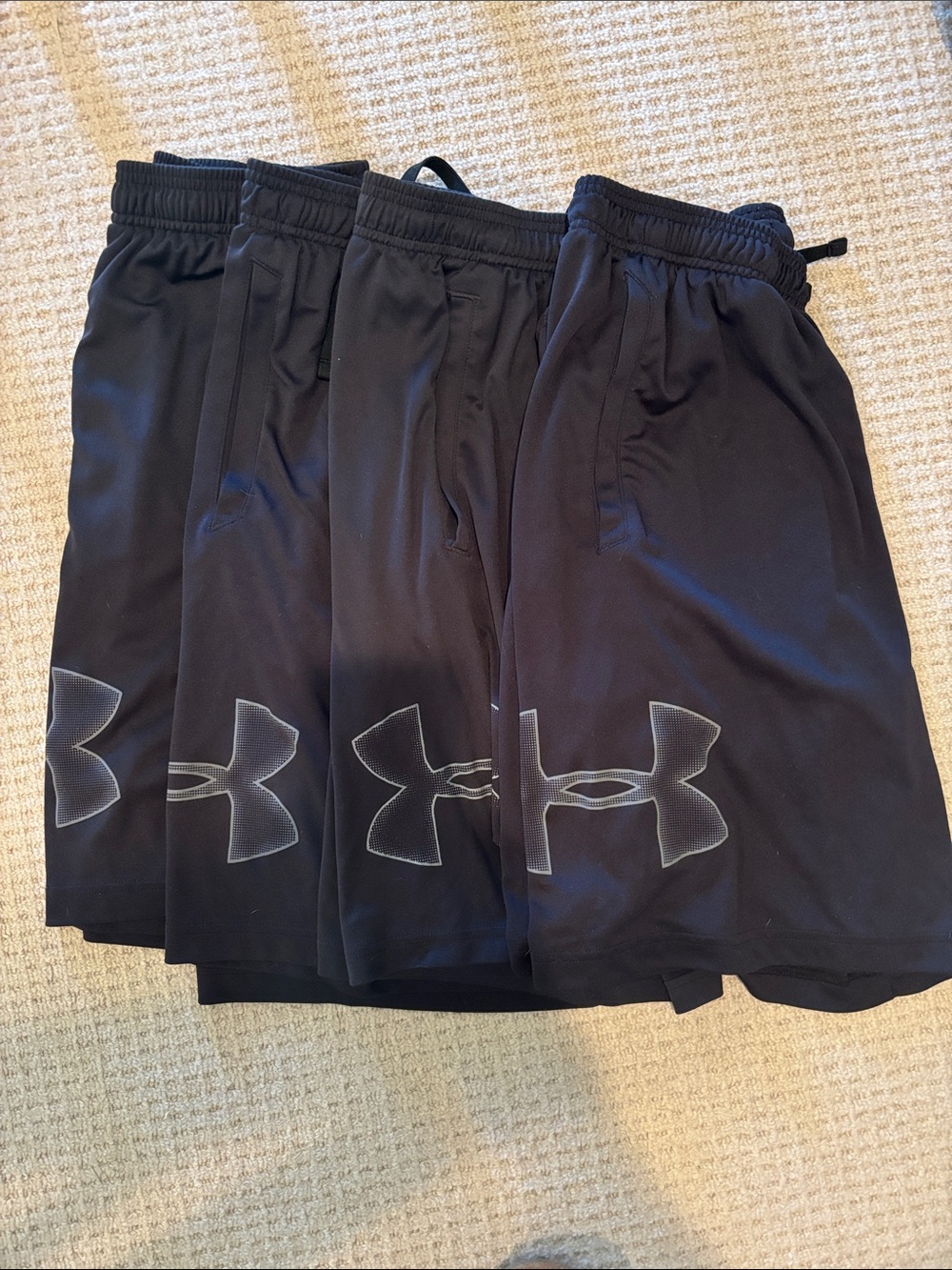 Under Armour Black Men's Loose Athletic Shorts with Reflective Logo